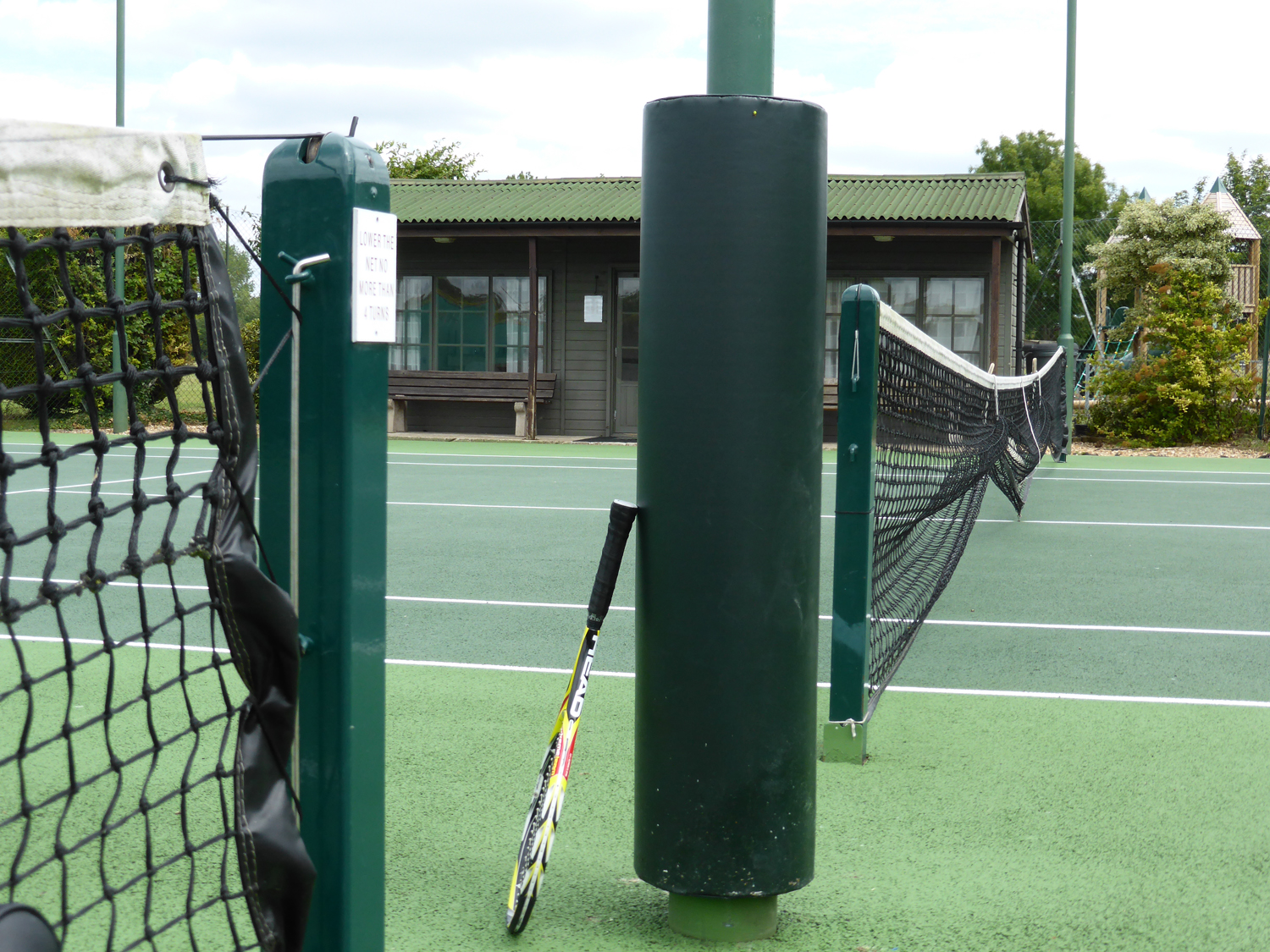 Tennis court post protectors